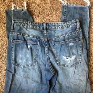 Cropped, boyfriend fit, gilded intent jeans